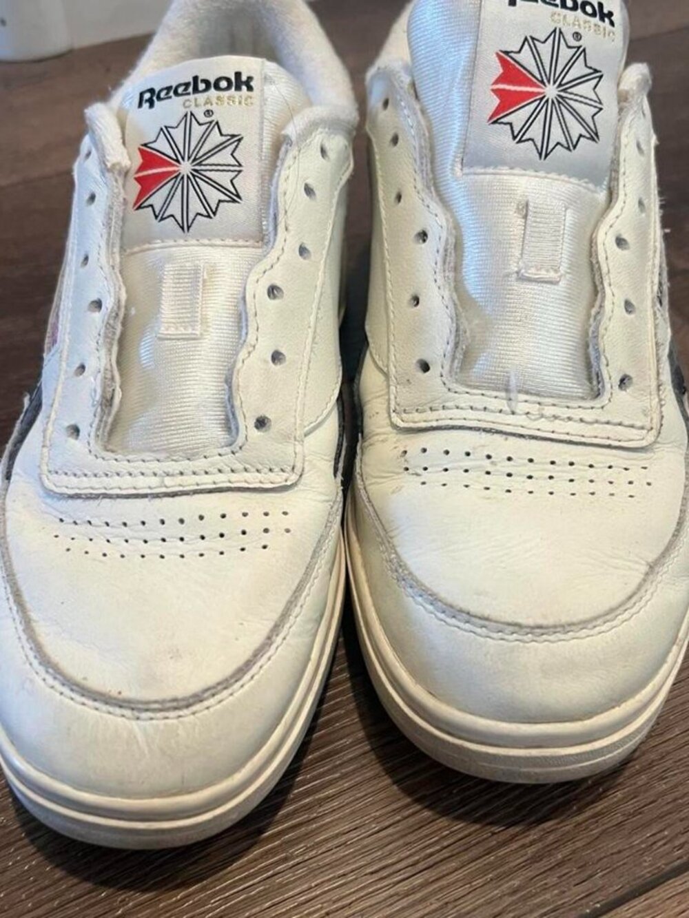 Reebok Women's White and Cream Classics